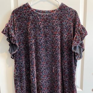 Current Elliot Janie Velvet Shift Dress